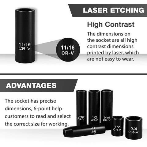 EACELIY laser-etched dimensions stay legible under dim light