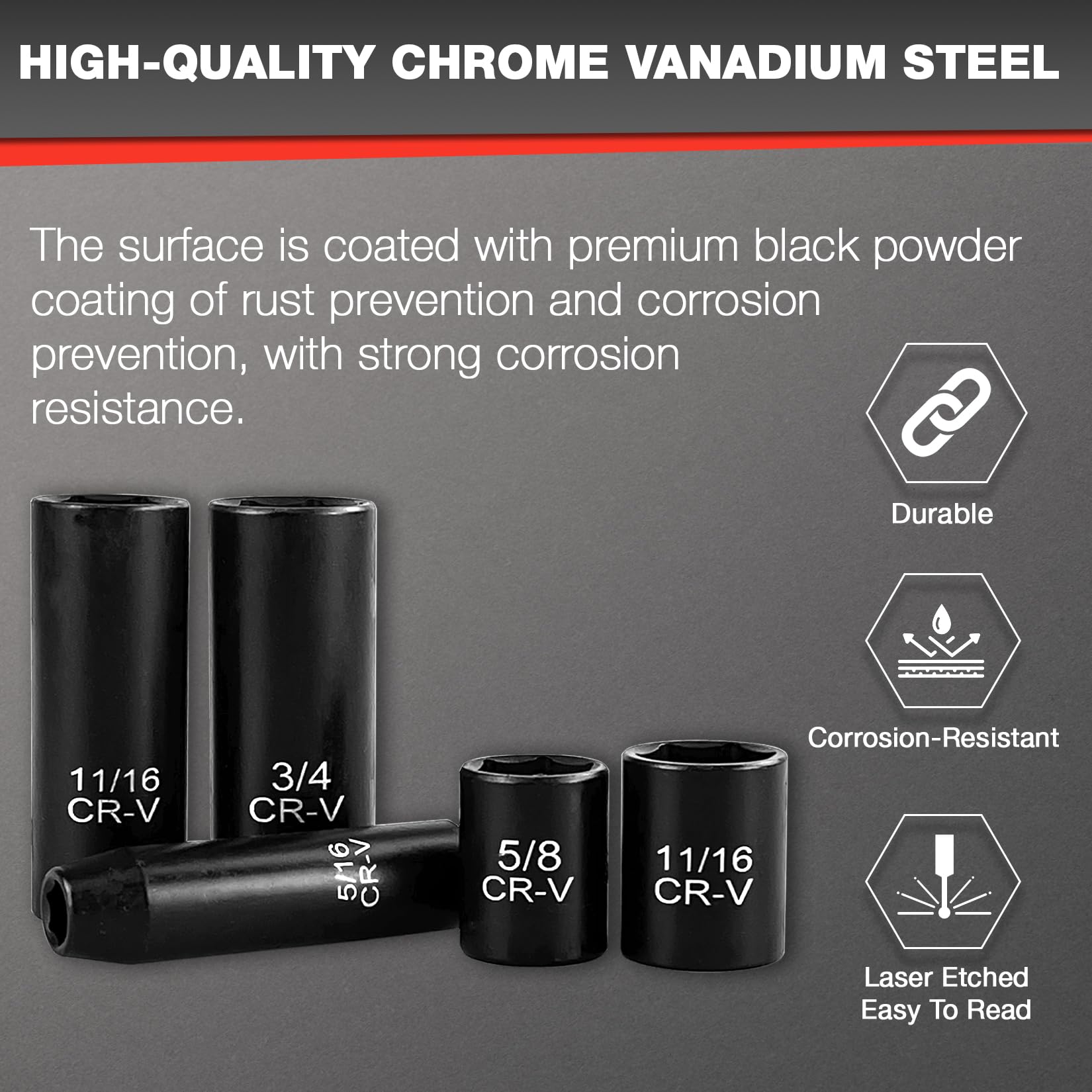 EACELIY rust-protection powder coating guards against corrosion