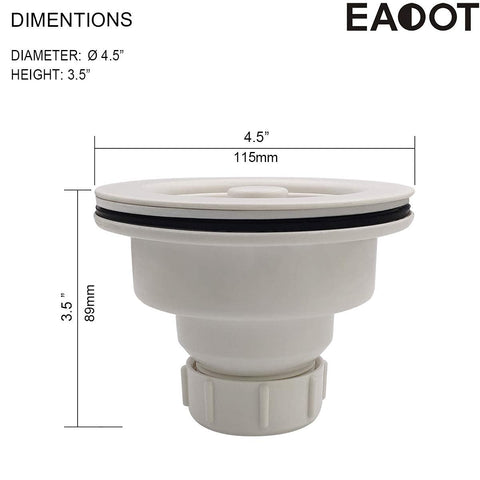 EADOT 3-1/2-inch compatibility fits many standard kitchen drains.