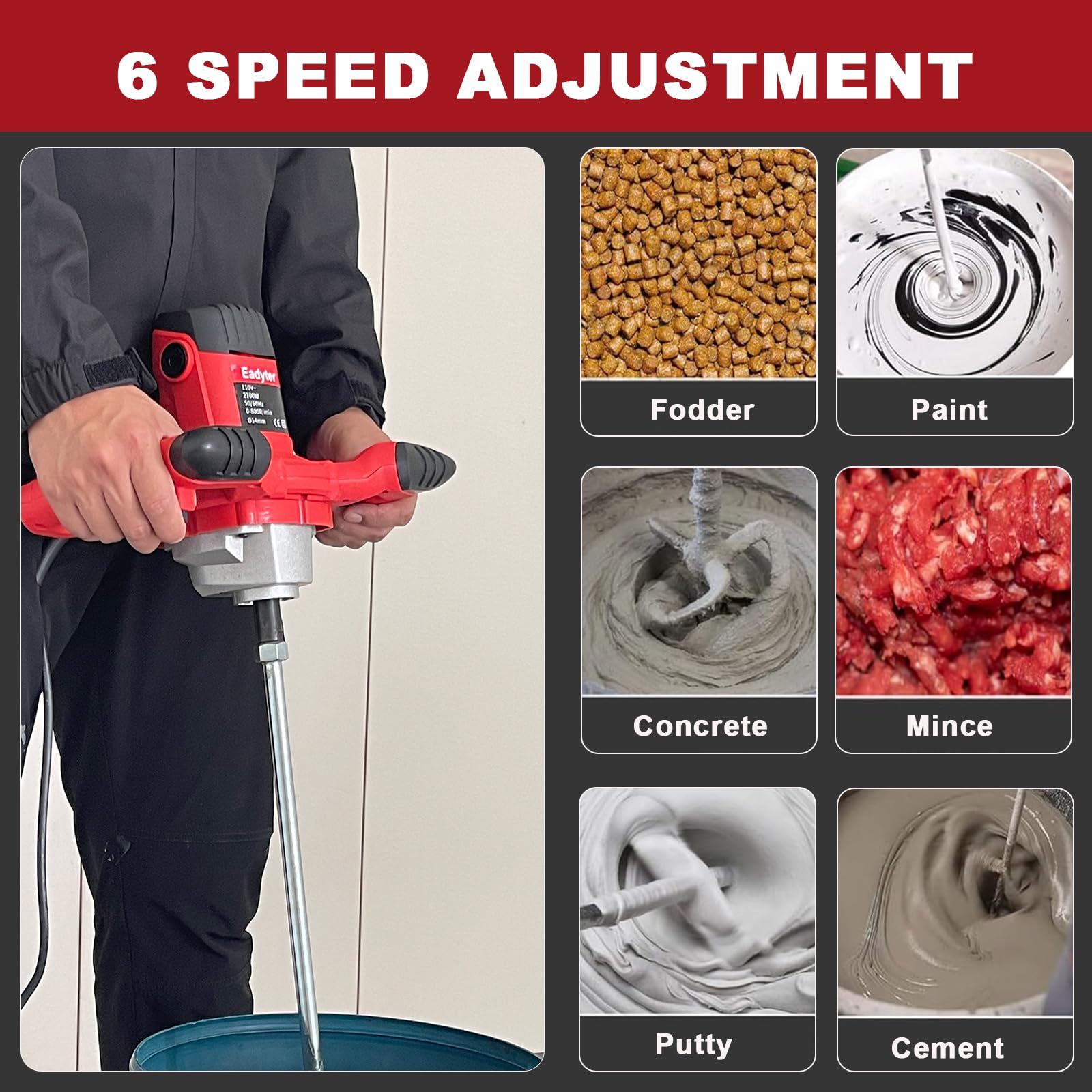 Eadyter mixing heat emission system protects the motor during long tasks