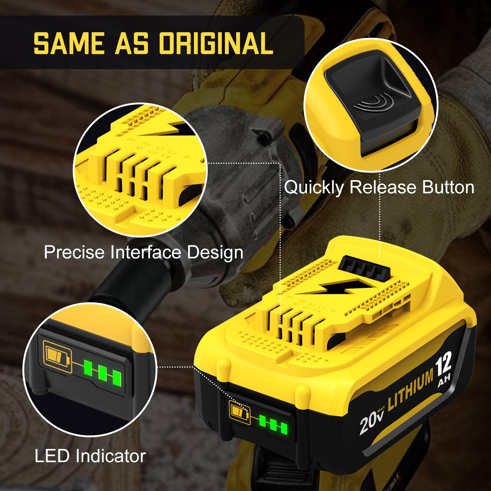 Eagglew Dewalt 20V DCB204 compatibility—versatile power for cordless tools.
