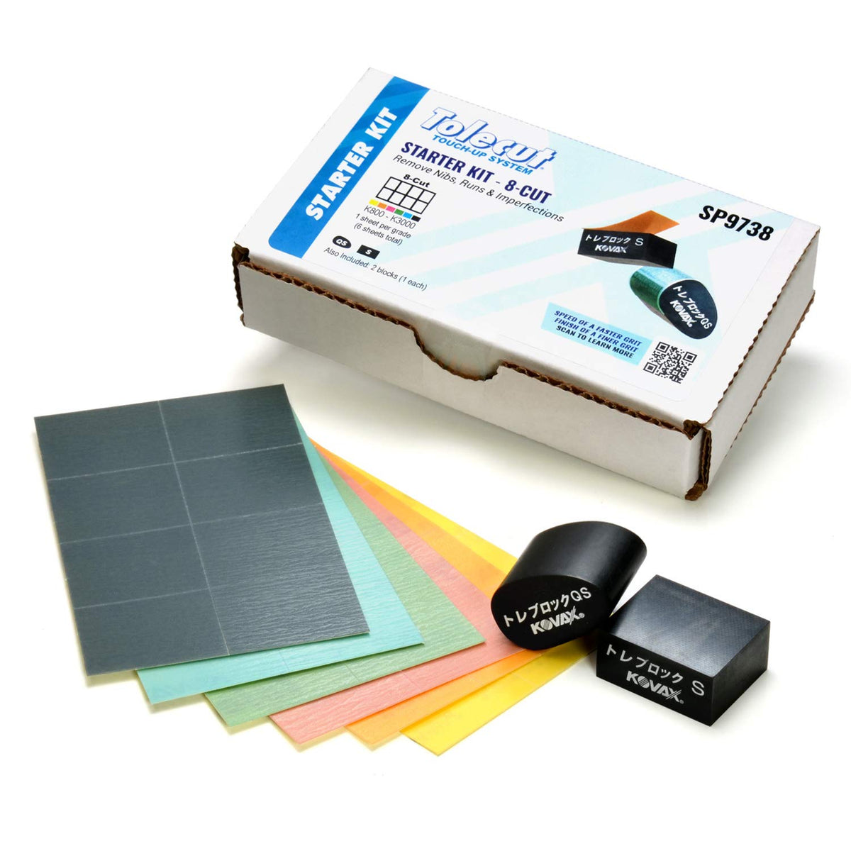 Eagle Abrasives Tolecut starter kit with 8-cut sheets for nib touch-ups