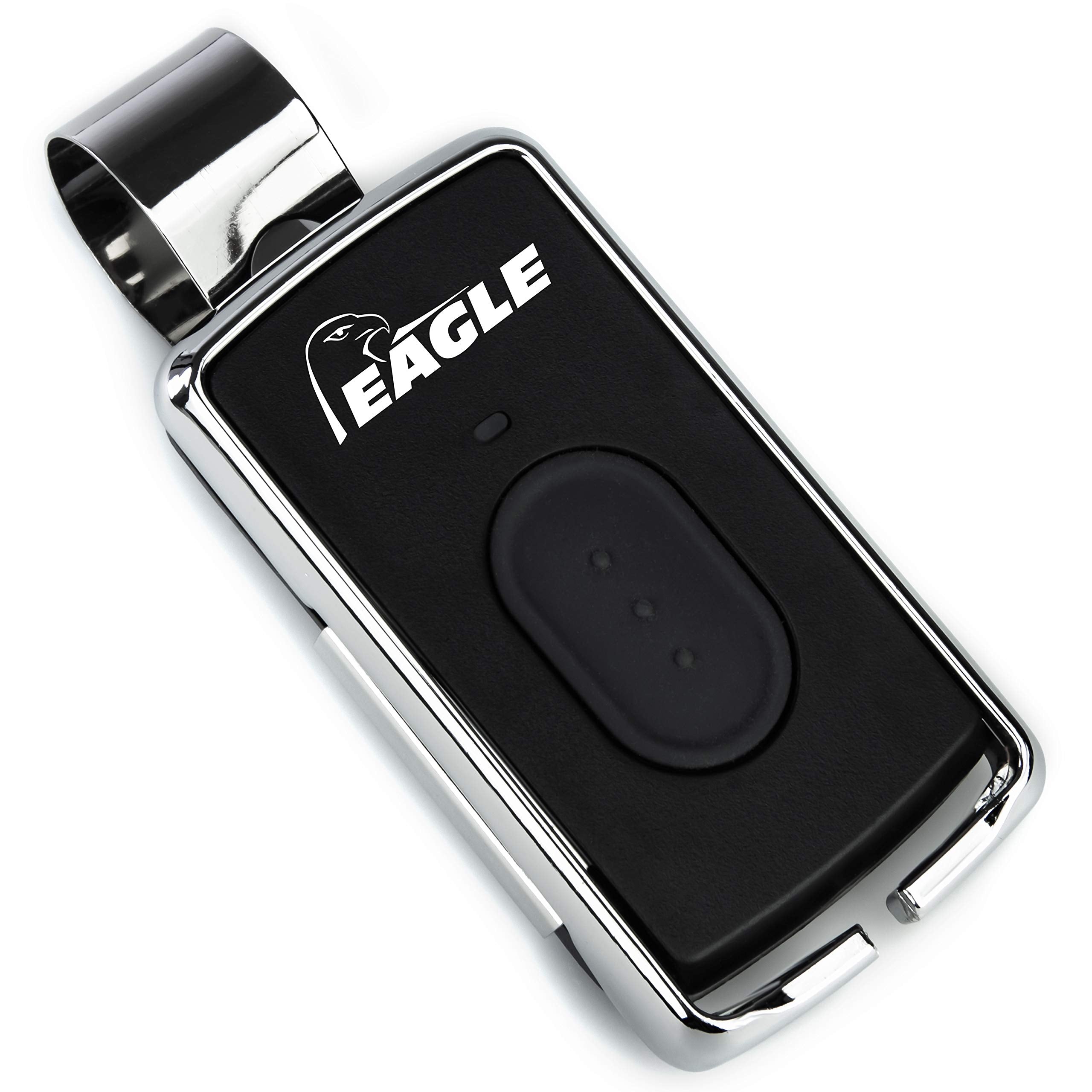 Eagle Chrome remote activation button demonstrates self-learning setup.