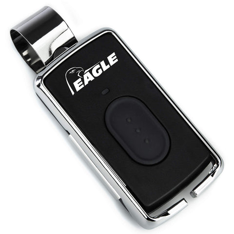 Eagle Chrome remote activation button demonstrates self-learning setup.