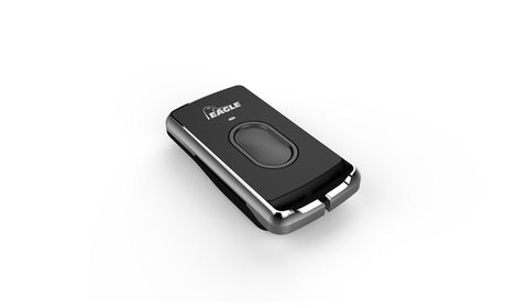 Eagle Chrome 1-button remote keychain for quick access control in homes and buildings.