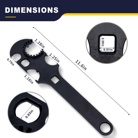 Eaikuxxi Lock Spanner Wrench suited for castle nuts in DIY maintenance.