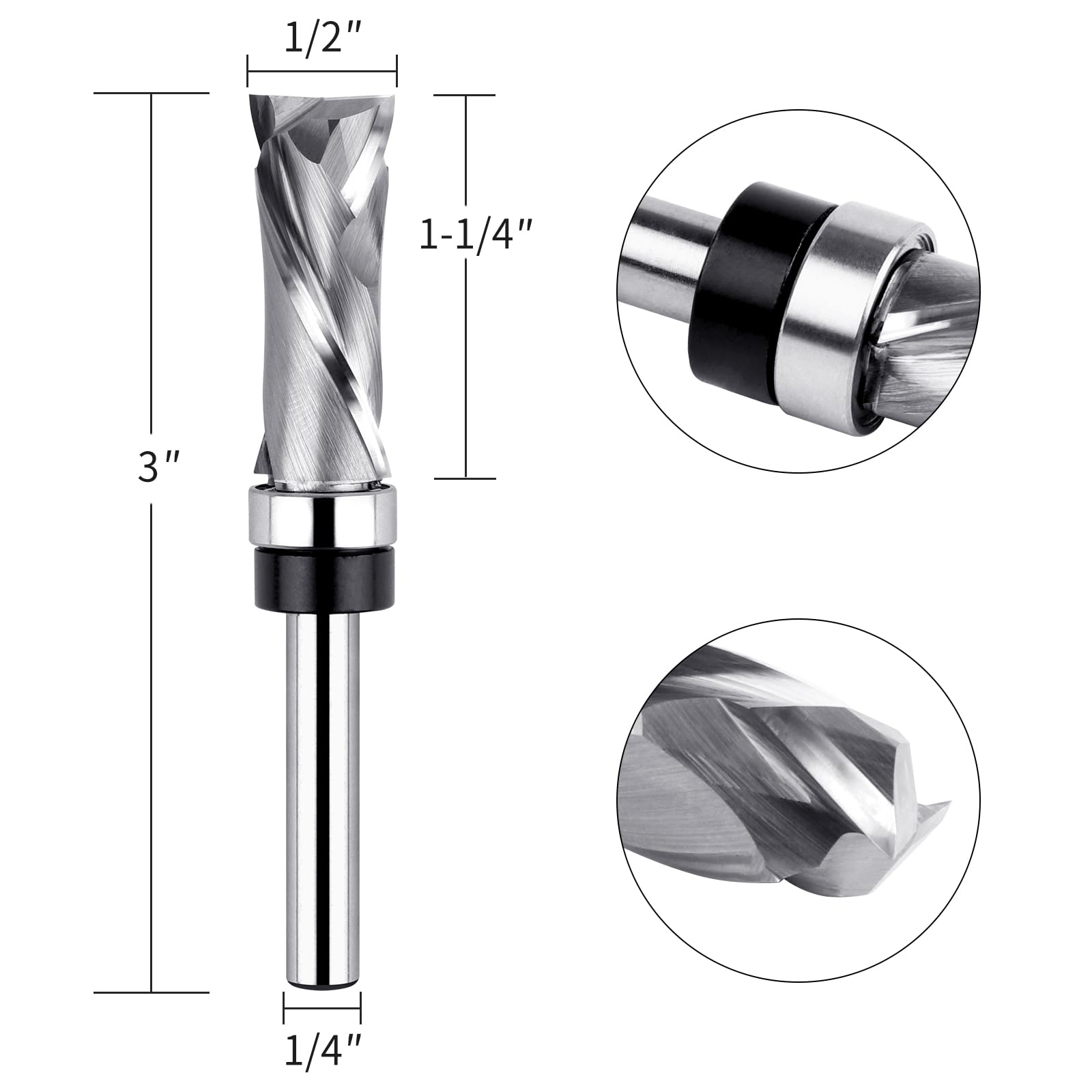 EANOSIC 1/2 inch diameter cutting surface enables efficient milling