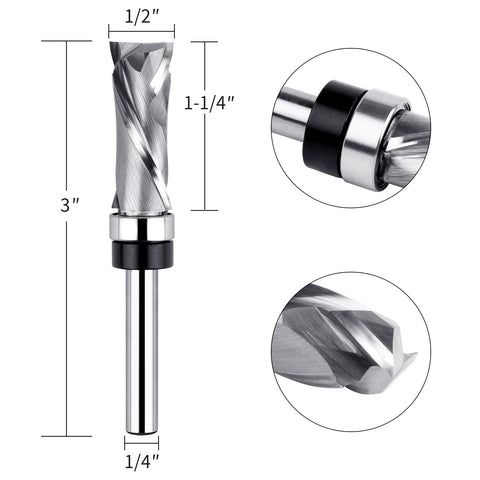 EANOSIC 1/2 inch diameter cutting surface enables efficient milling
