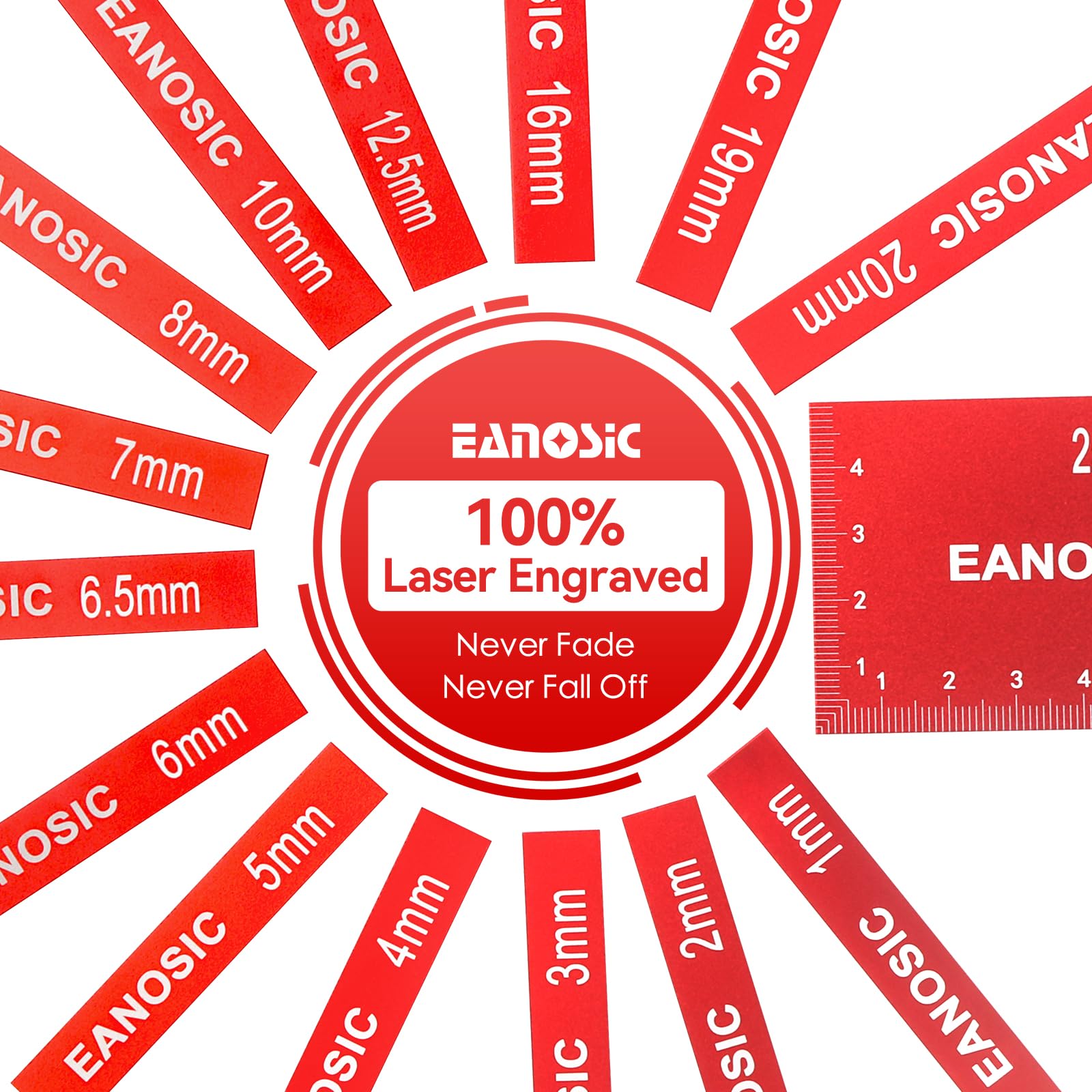 EANOSIC router and table saw tasks supported by the 15-piece set.