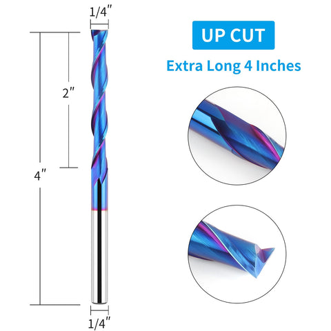 EANOSIC solid carbide router bit with blue nano coating for longer life