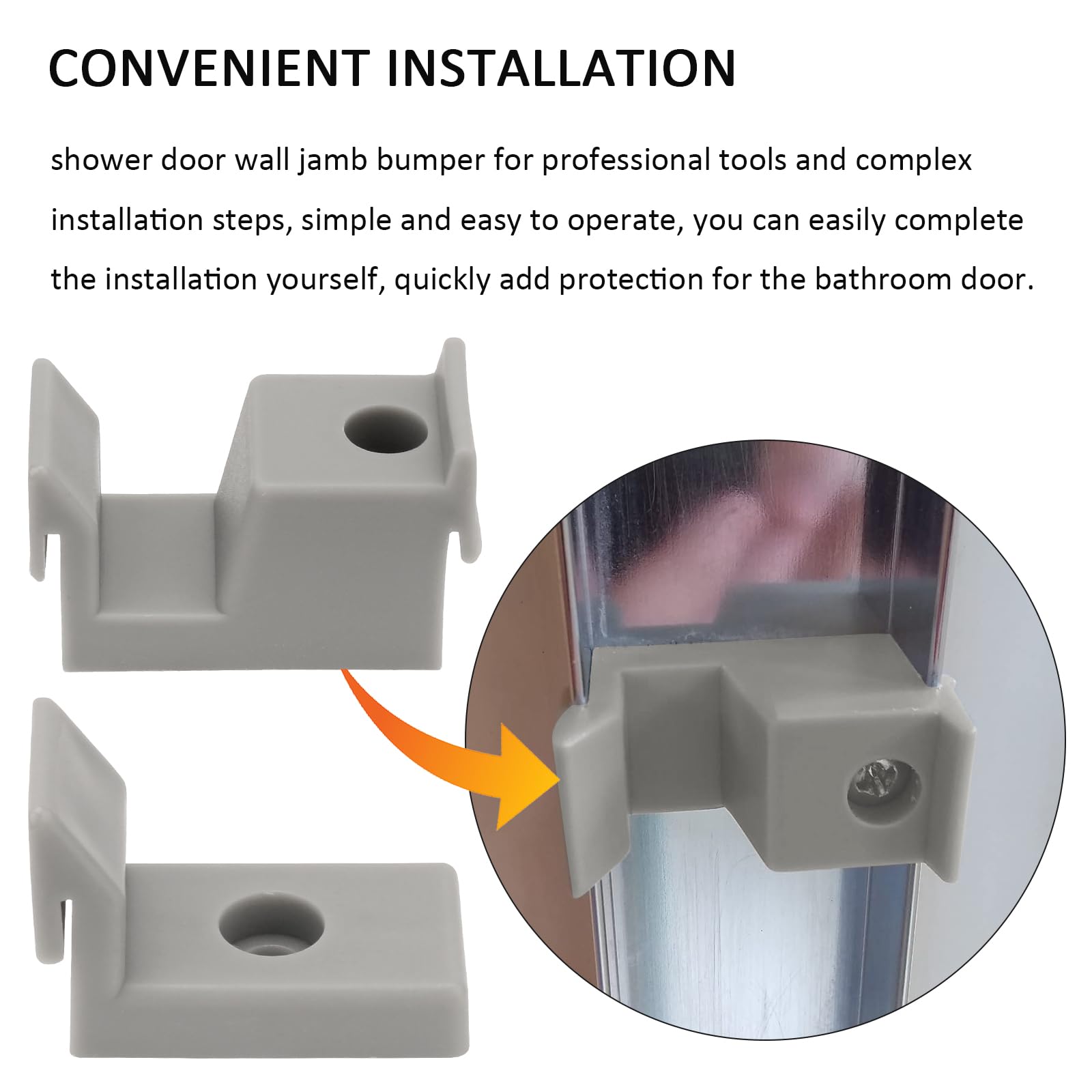 EAORBD bumper in use cushions the door and reduces rattling