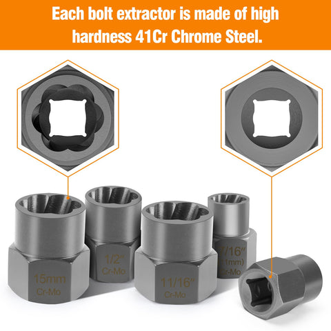 Eapele sizes etched on surface for quick, accurate selection.