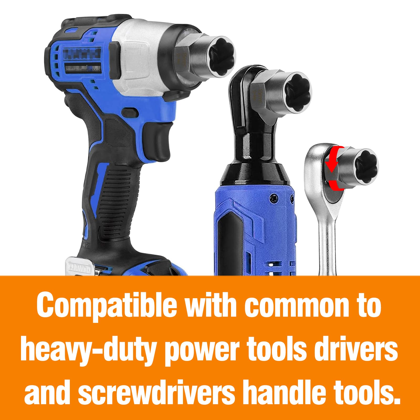 Eapele three-eighths inch drive extension fits compatible tools.