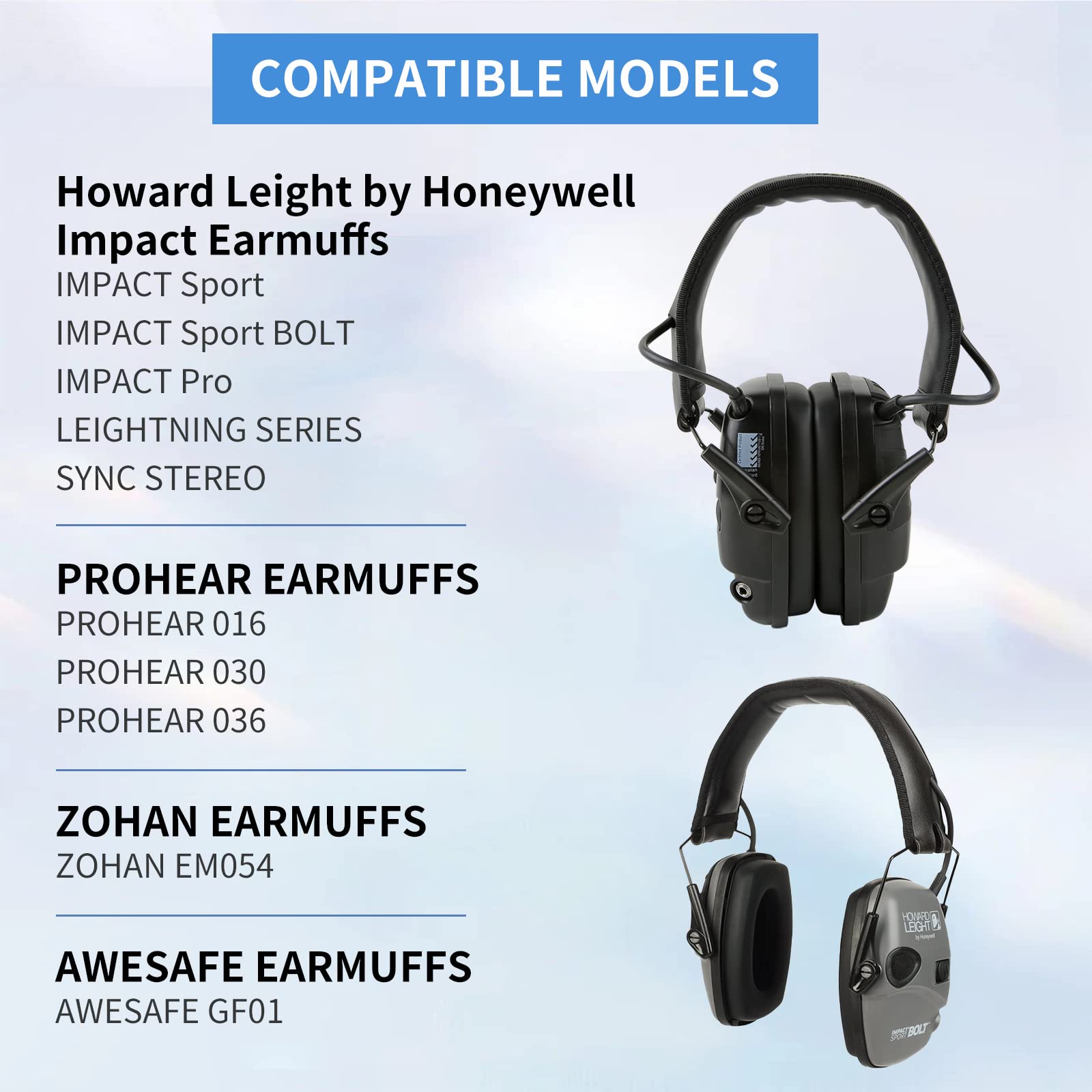 Earrock gel ear seals for Leightning optimize fit to reduce pressure and headaches.