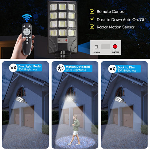Easebri IP65 waterproof solar street light ready for tough weather.