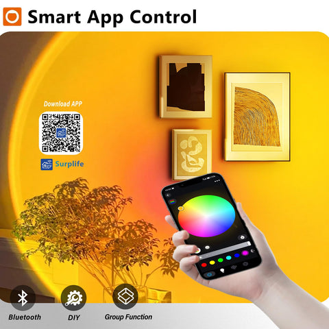 EaseKing Sunset Lamp app control interface for quick color tweaks.