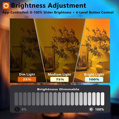 EaseKing Sunset Lamp group control for synchronized multi-room lighting.