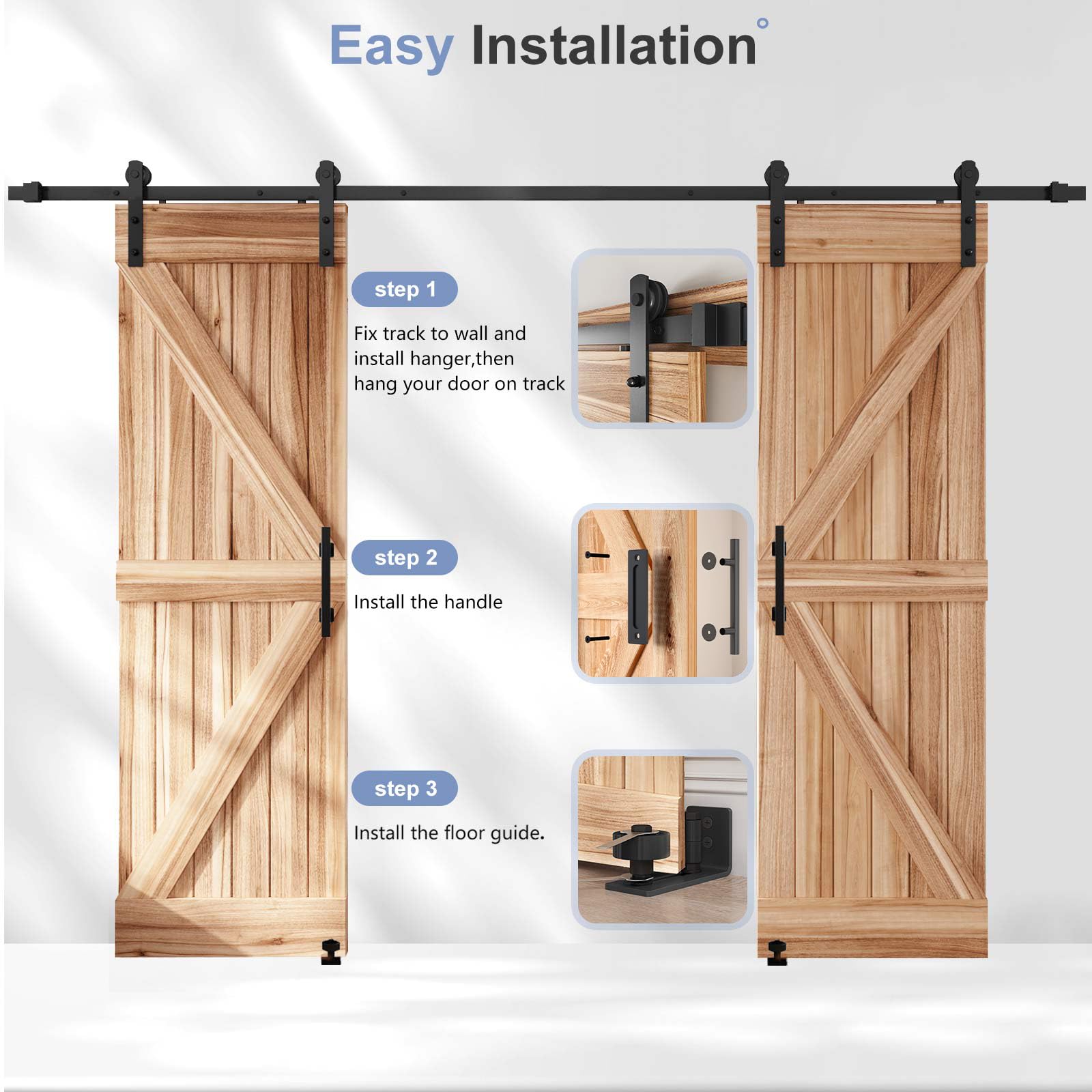 EaseLife 12-inch handle set for easy door operation.