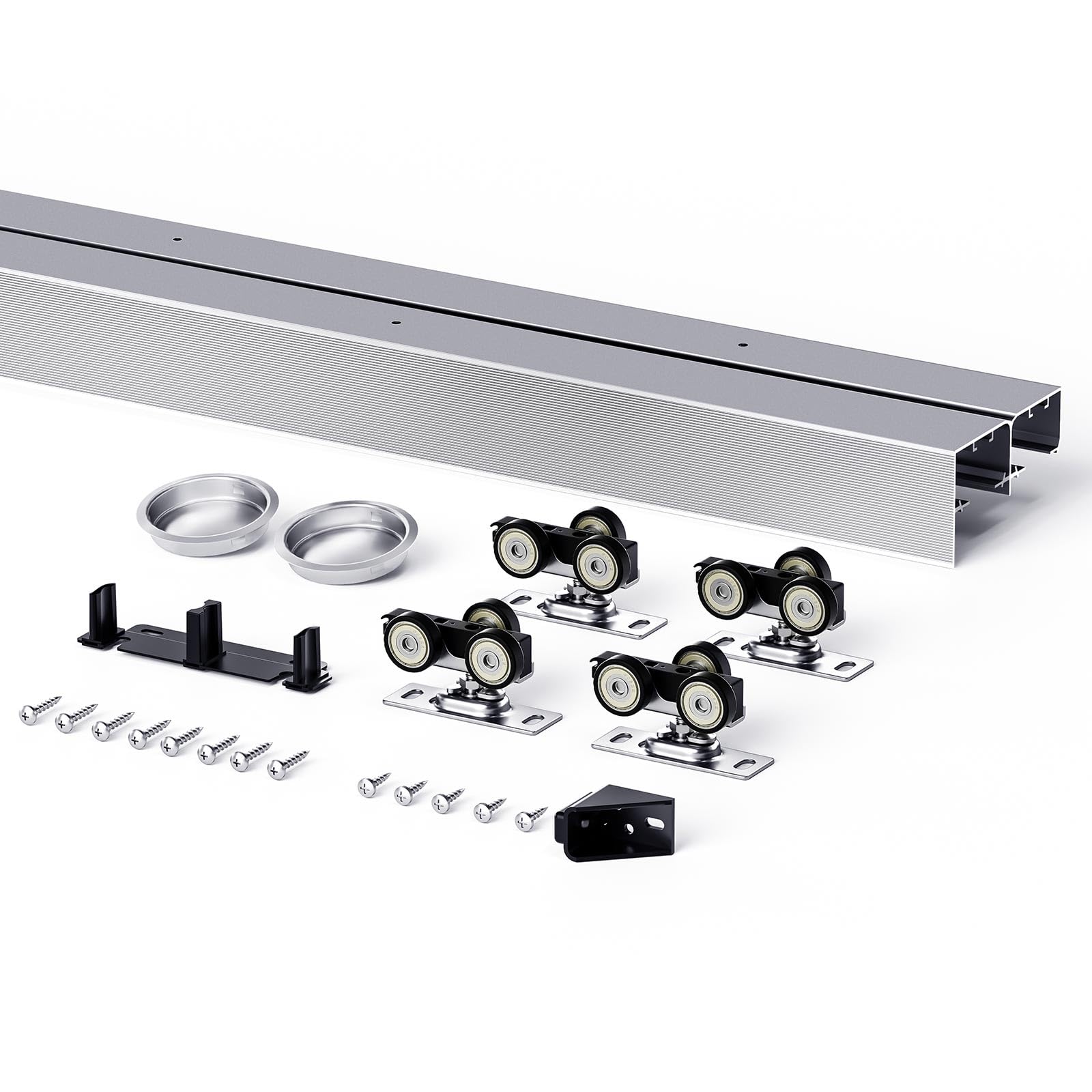 EaseLife hardware supports up to 150 lbs per door.
