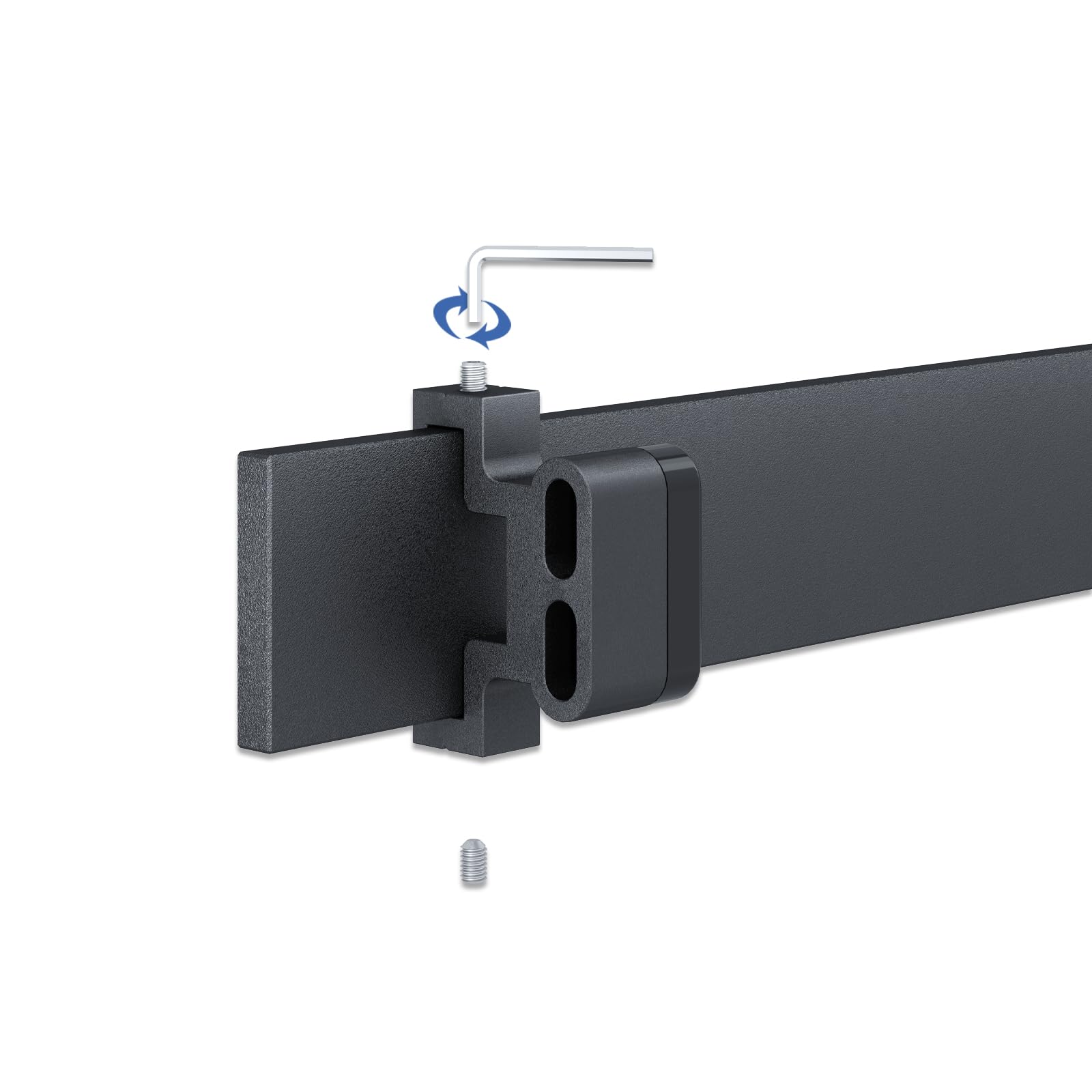 Easelife durable aluminum black barn door stopper withstands frequent use