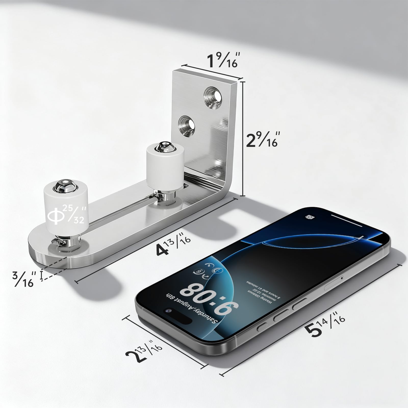 EaseLife brushed chrome finish adds modern style and corrosion resistance