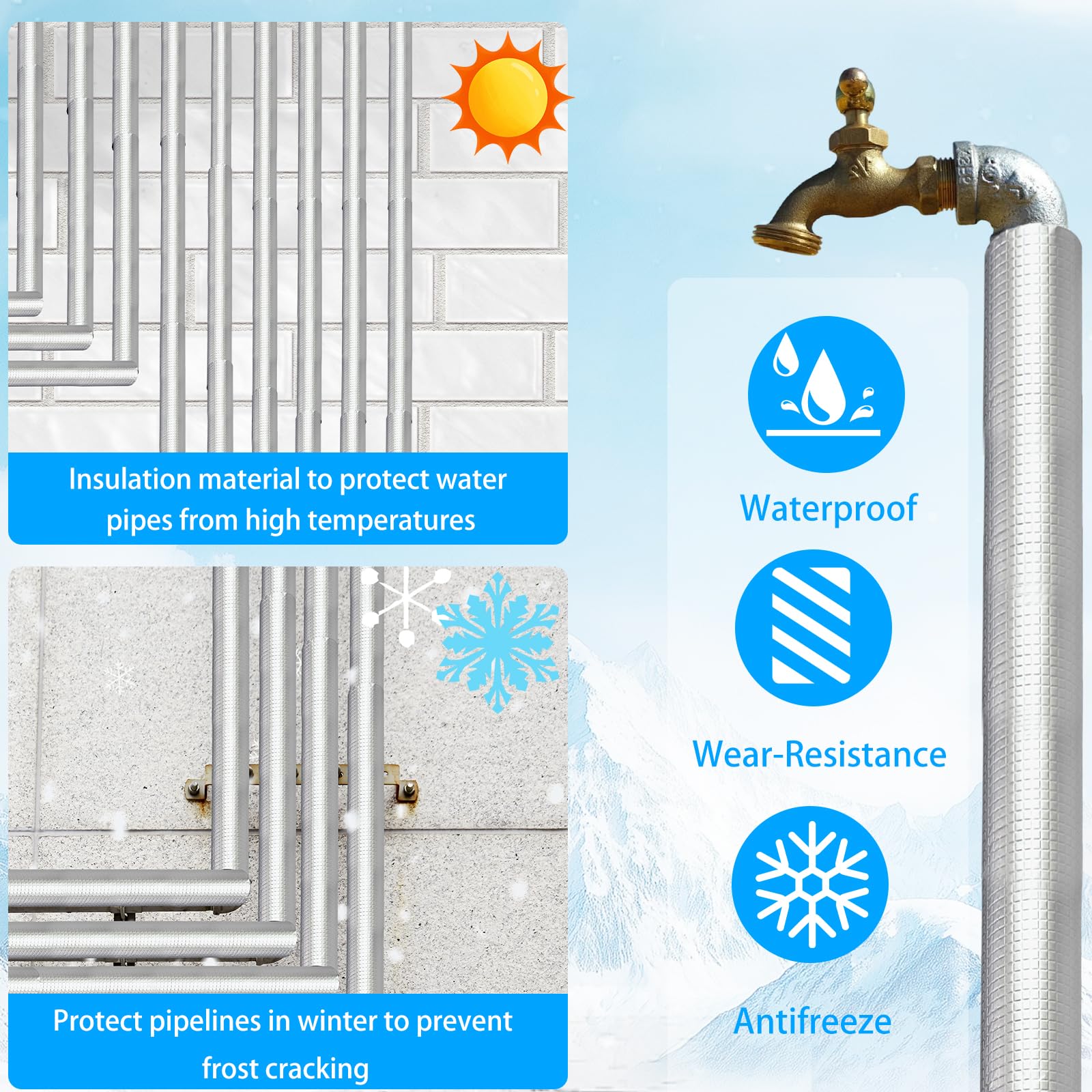 EaseThrift wrap offers R-value 0.35 insulation to curb energy loss.