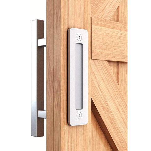 EaseLife 12-inch sliding barn door pull with brushed finish for durable, rust-resistant operation.