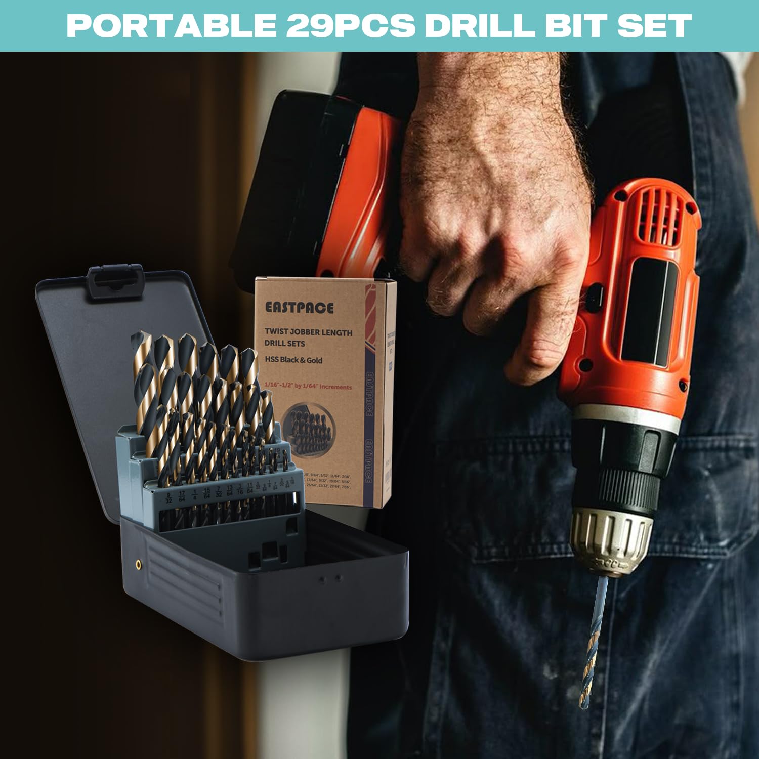 EASTPACE fully ground high speed steel bits for clean holes