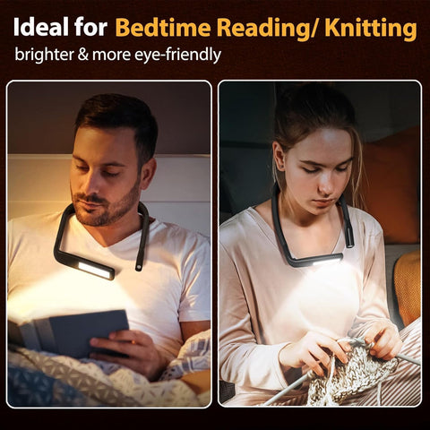 EastPin neck light in indoor reading and crafting setup