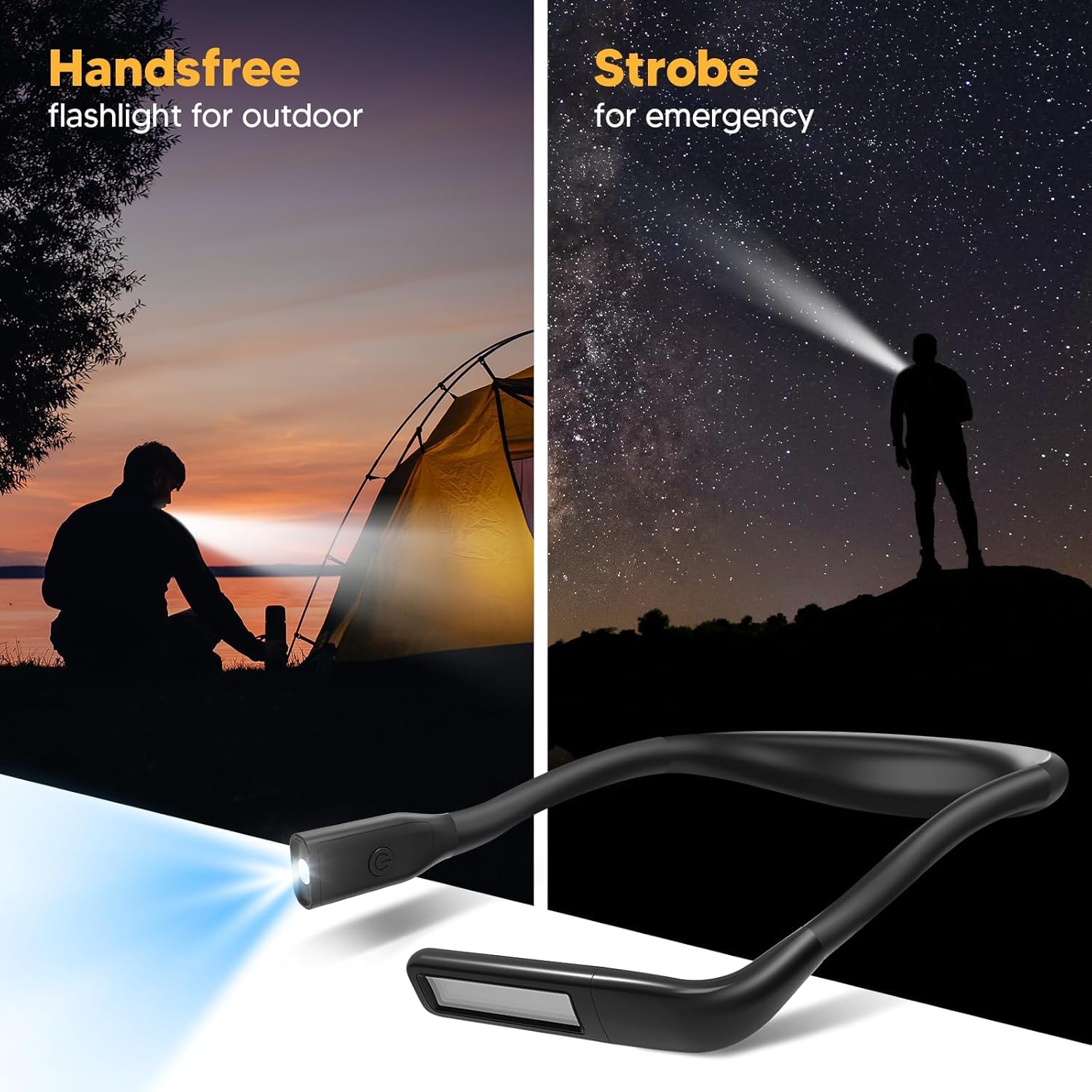 EastPin neck light outdoors during camping or night activities