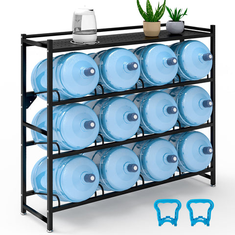 Eastrexon 5-gallon jug rack with top shelf for organized storage
