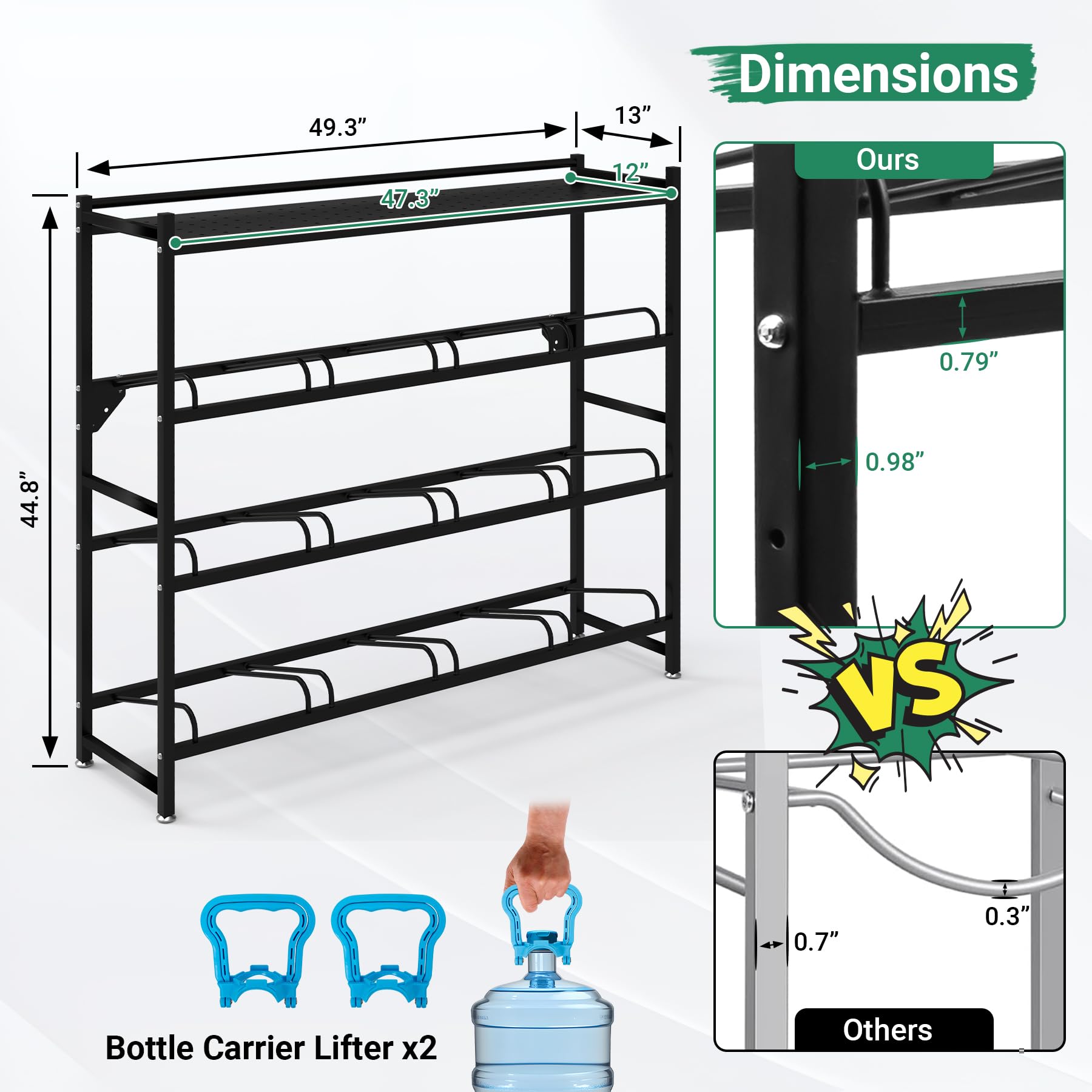Eastrexon wall-mount bottle holder keeps bottles accessible