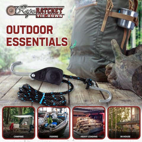 Easy-install ratchet mechanism simplifies rigging on various pulleys.