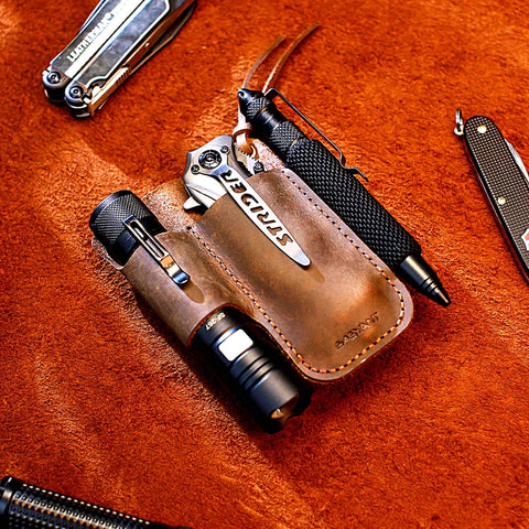 EASYANT leather EDC sheath gift-ready presentation