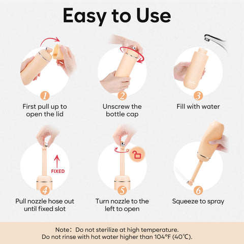 Easy@Home angled nozzle for targeted perineal cleansing