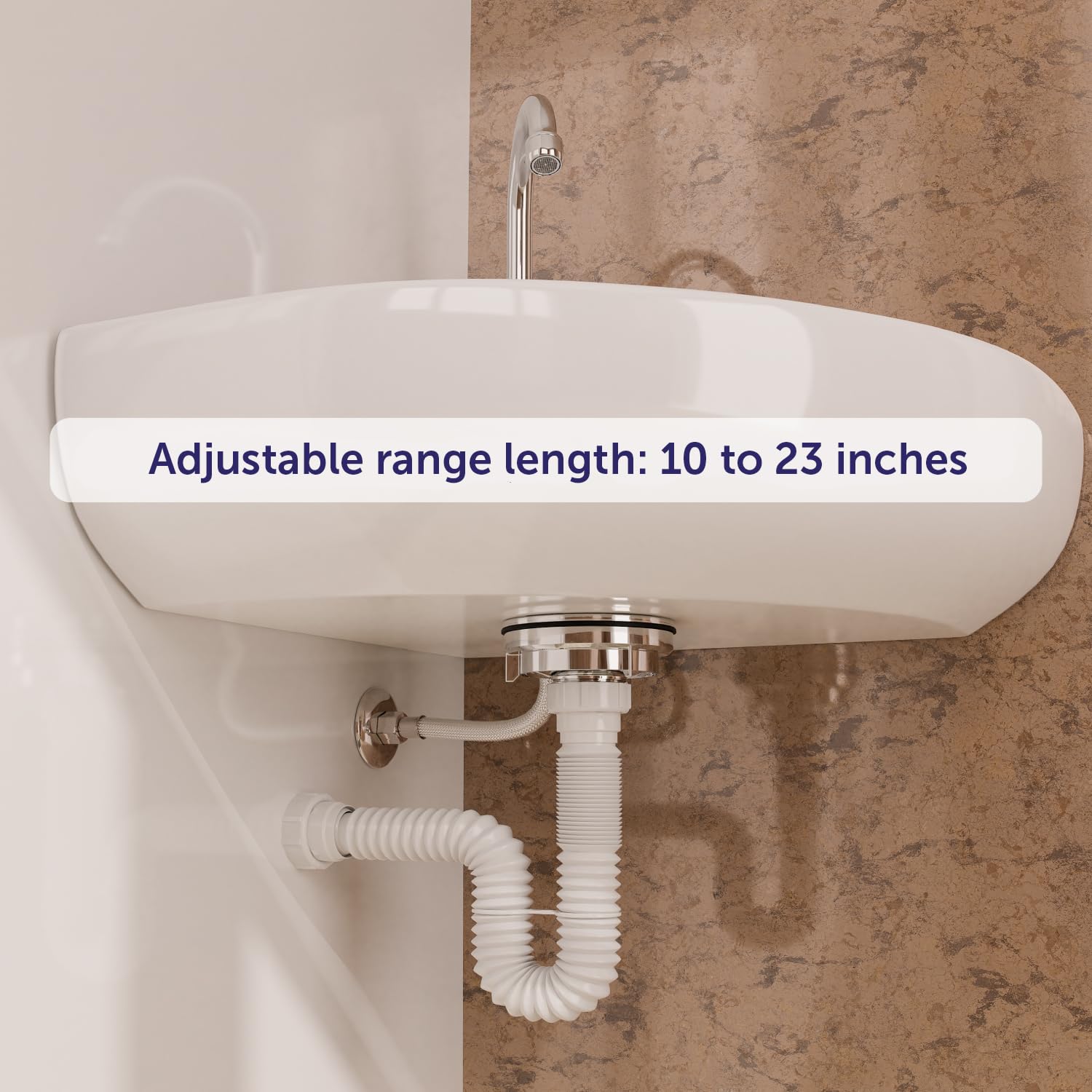 EasyDrain includes adapters for 1-1/4 and 7/8 inch connections