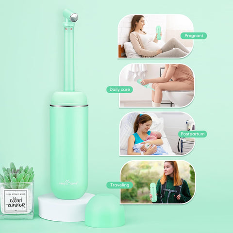 Angled nozzle close-up highlighting precision cleansing with Easy@Home.