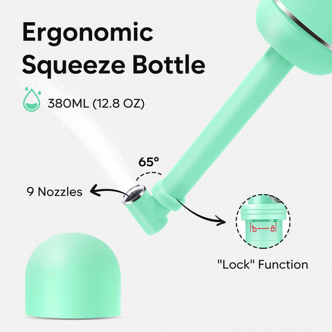 Back view of Easy@Home 380 ml capacity bottle for long-lasting use.