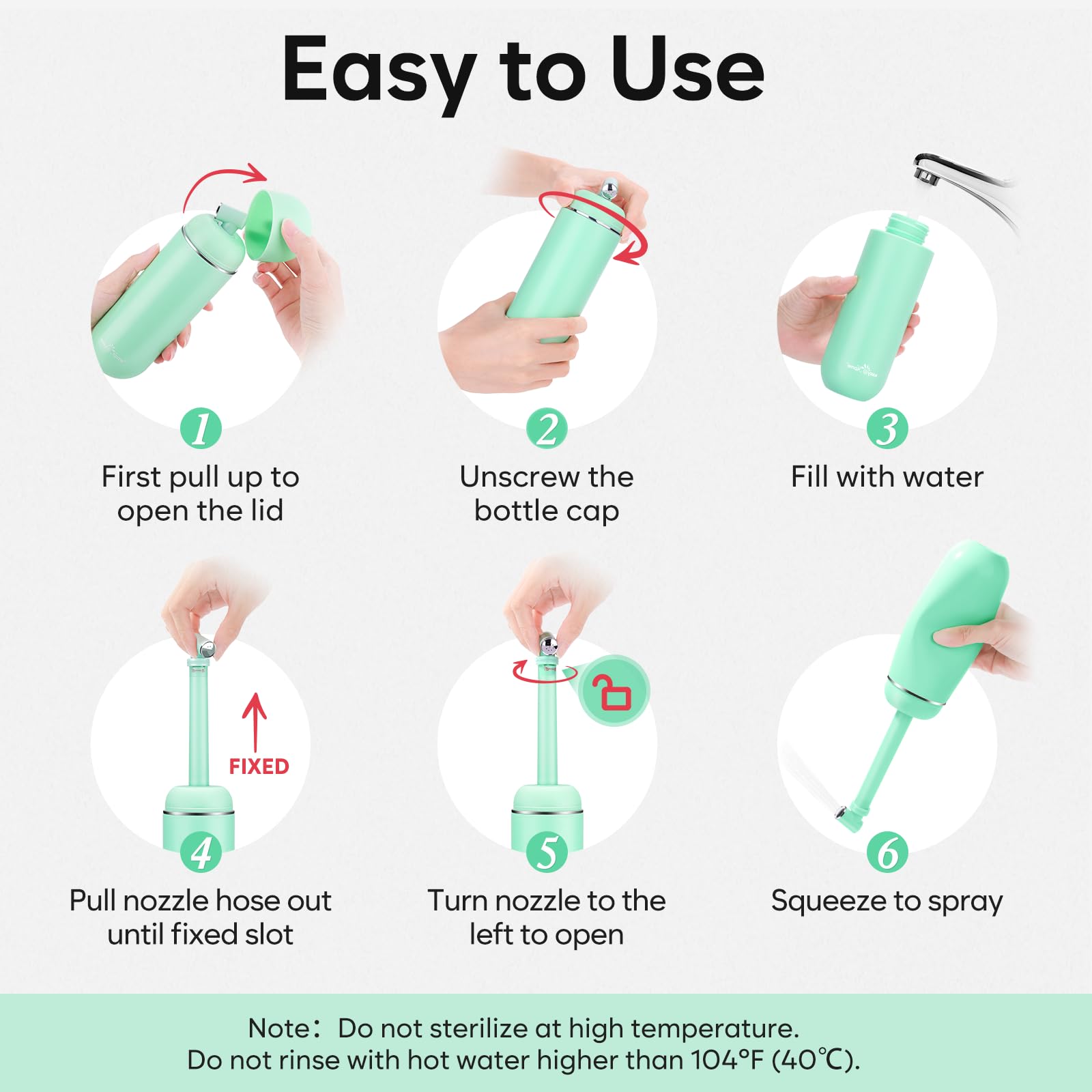Handheld spray nozzle on Easy@Home bidet for targeted cleaning control.