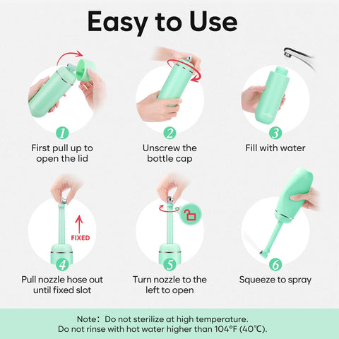Handheld spray nozzle on Easy@Home bidet for targeted cleaning control.