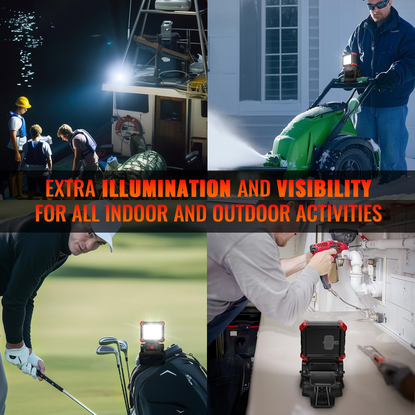 Easymaxx 2100LM COB work light for bright, reliable illumination