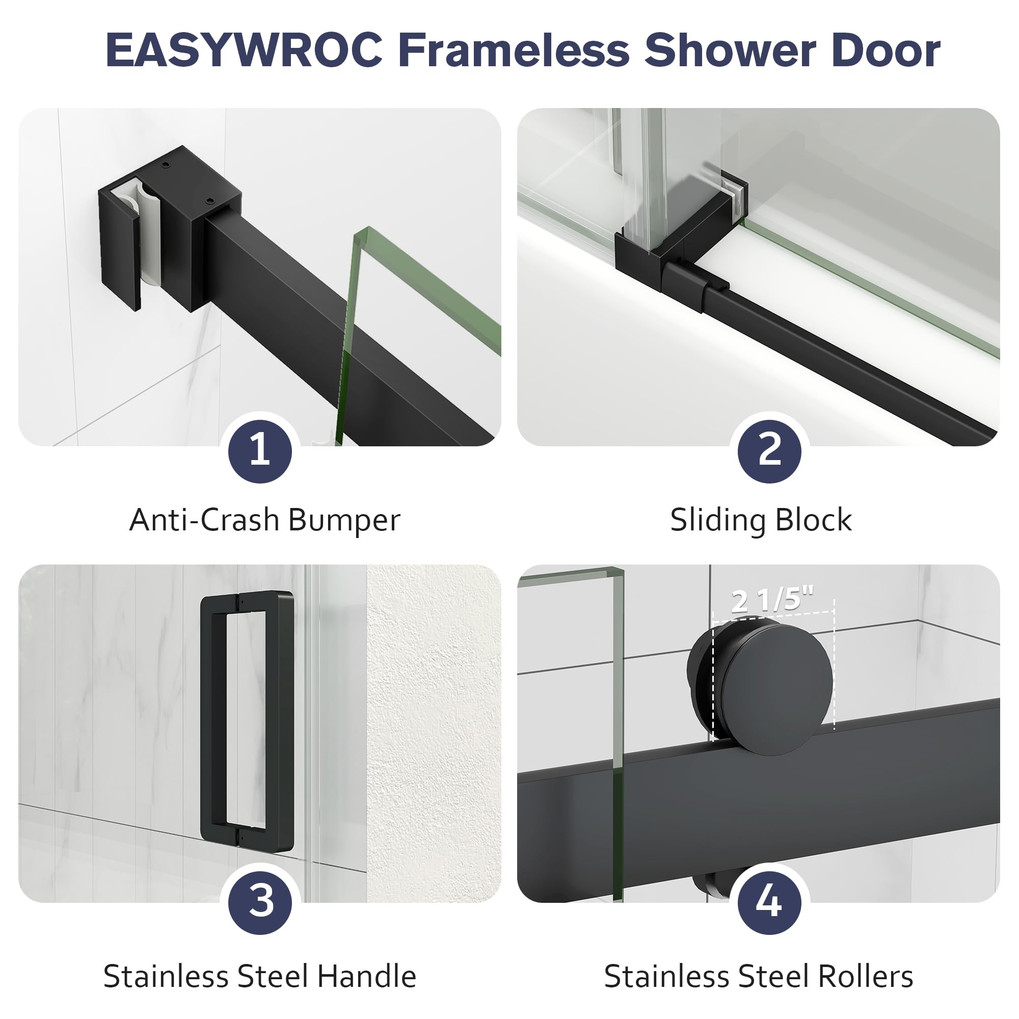 EASYWORC anti-collision design protects the glass during use.