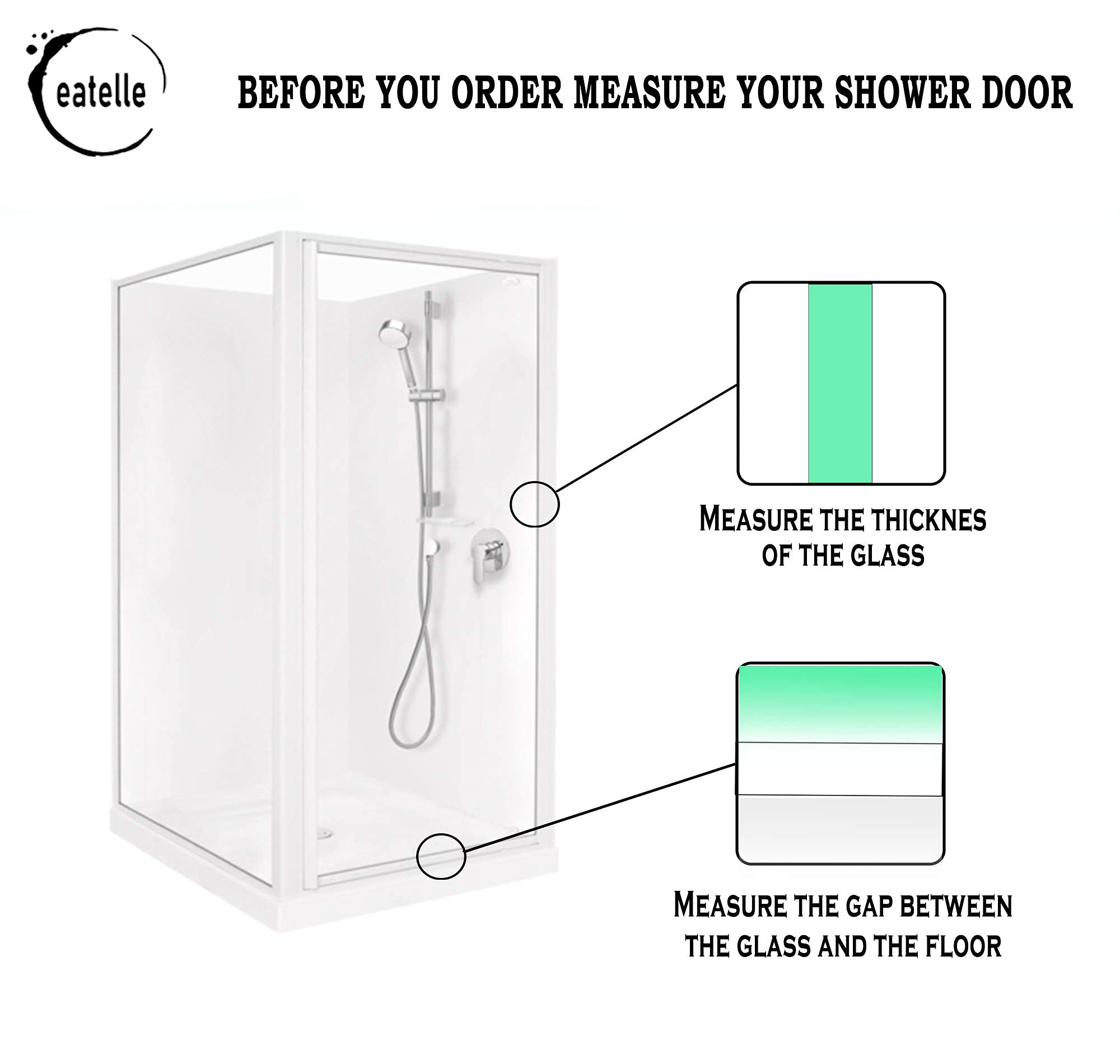 Eatelle cut-to-fit option for shorter doors.