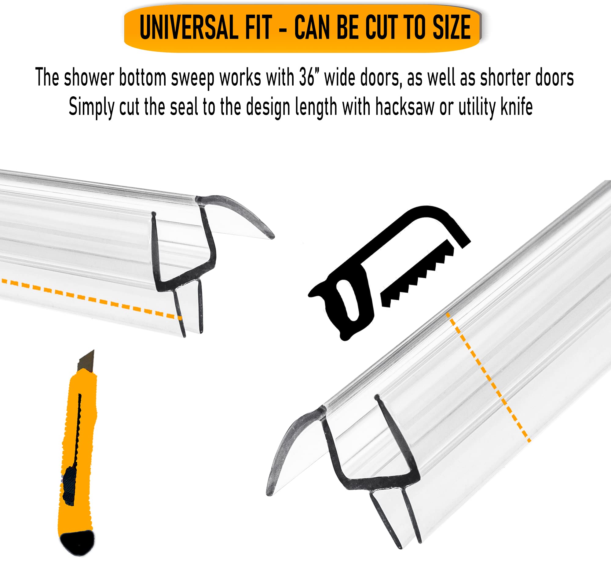 eatelle ultra-clear polycarbonate seal across a full 36 inches