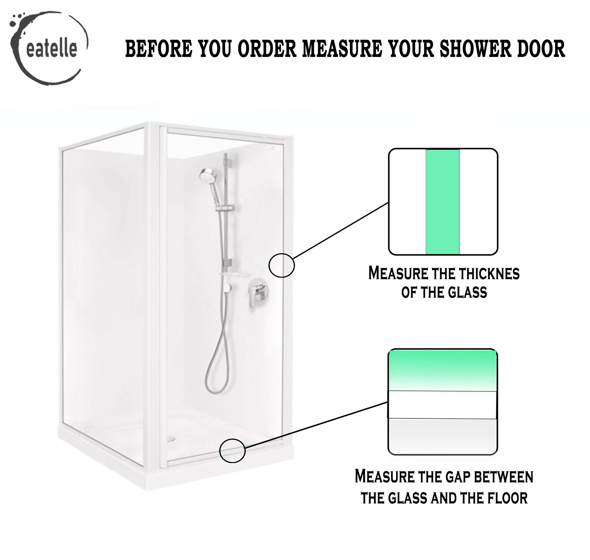 eatelle shower door bottom seal water barrier demonstration