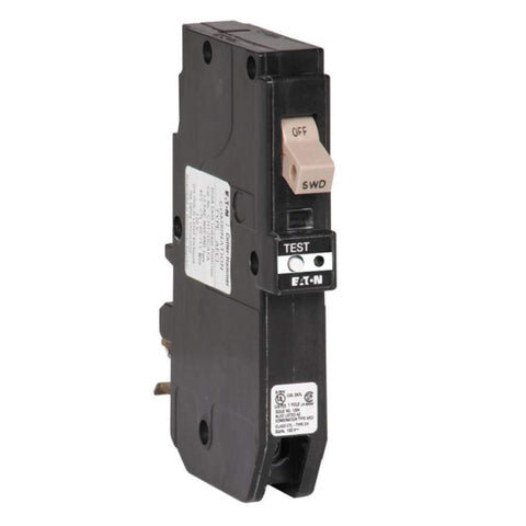 Eaton arc-fault/ground-fault breaker for 120V residential circuits.
