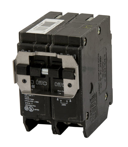 Eaton BQC250250 breaker front view; reliable protection for 120/240V panels with CTL Quad design.