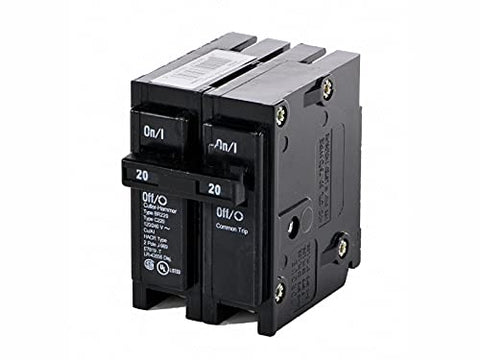 Eaton BR220 terminal connections showing secure wiring compatibility.