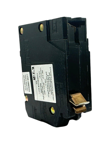 Eaton BRP120AF installation guide illustrating plug-in, one-pole mounting.