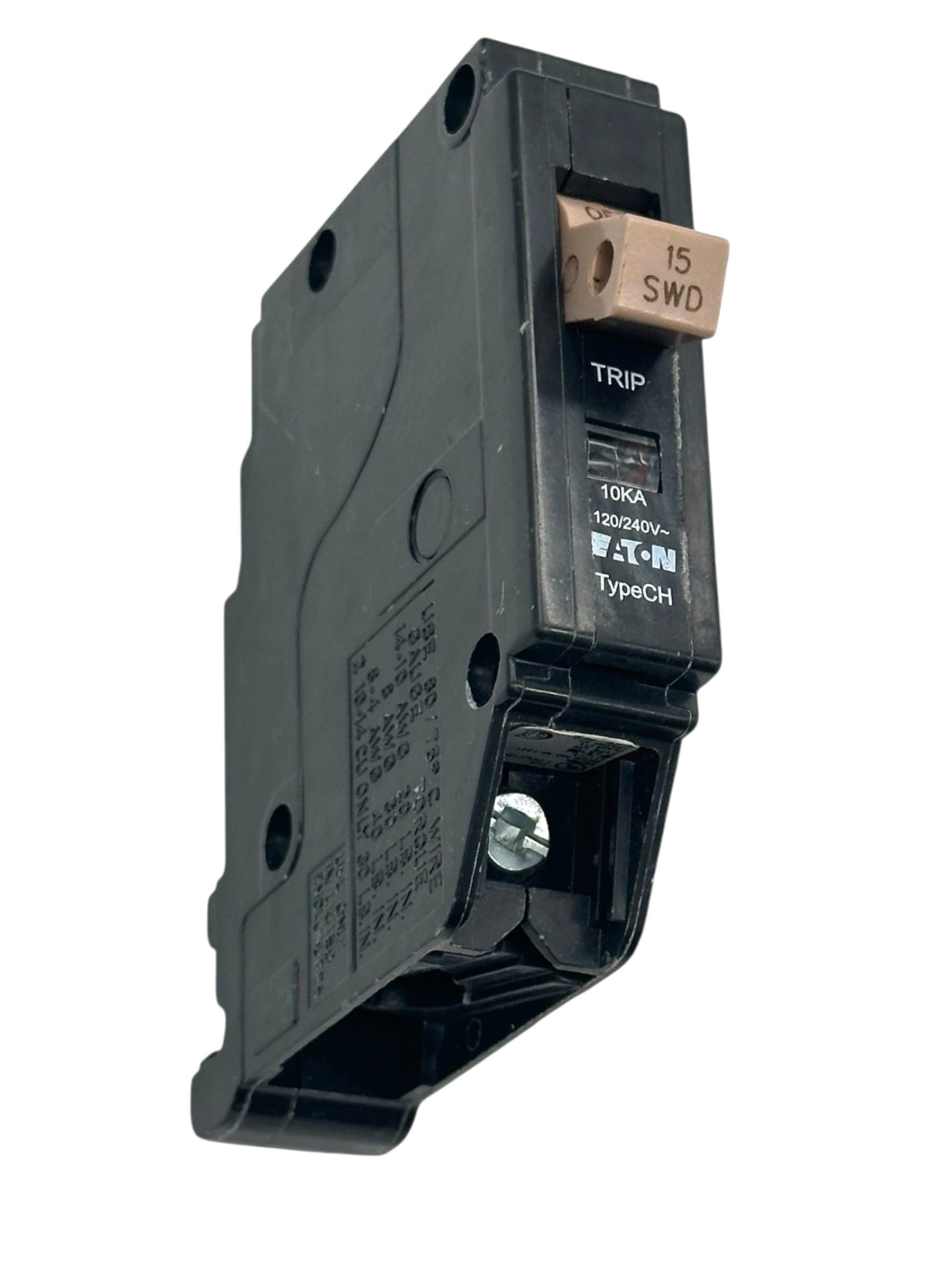 Eaton Cutler-Hammer 15A breaker installed in panel for CH panel compatibility.